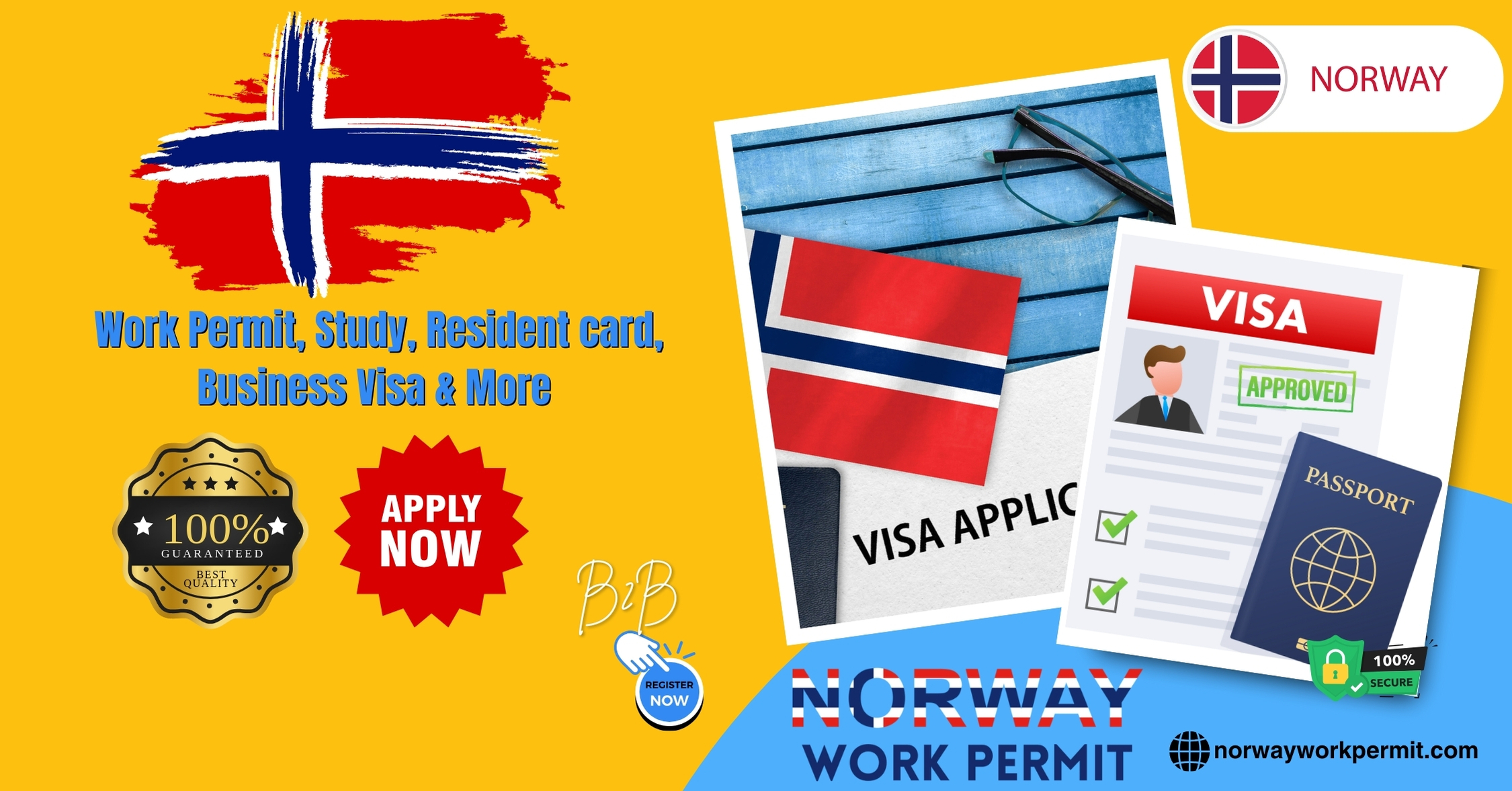 Norway Work Permit Visa and Business Resident Visa Requirements for Citizens of Chad